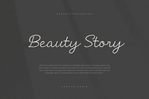 Beauty Story Typeface: A Modern Handwriting Font for Digital Brands
