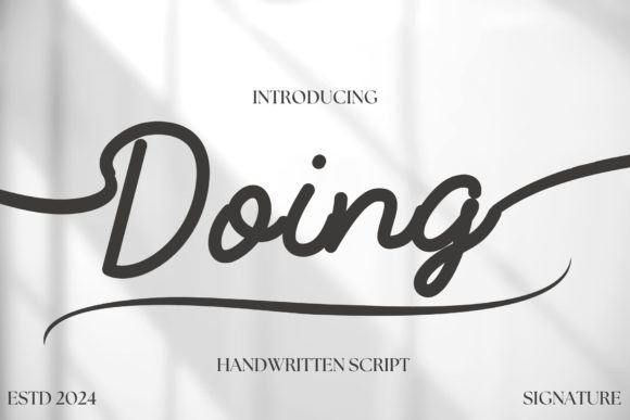 Doing: The Vintage Script Typeface for Handmade Branding