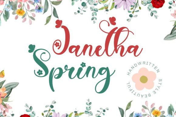 Janetha Spring: A Handwritten Typeface for Authentic Branding
