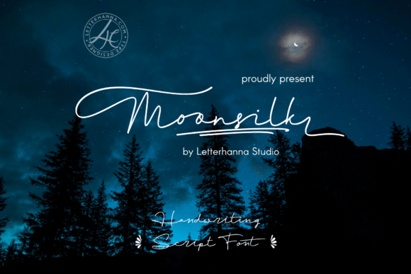 Moonsilk: A Handwritten Script Font for Editorial Elegance