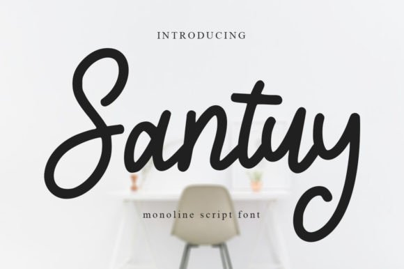 Santuy Font: A Stylish Monoline Typeface for Elegant Web Design