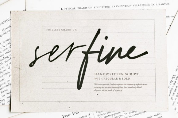 Serfine: The Handwritten Script Font for Modern Web Design