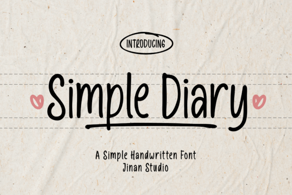 Simple Diary: The Handwritten Font for Authentic Small Business Branding