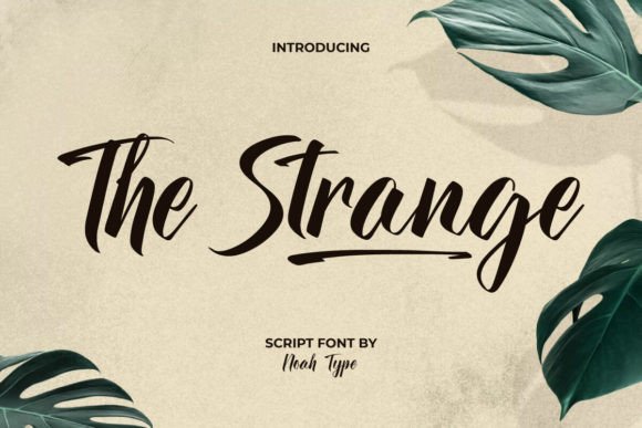 The Strange: A Bold Script Typeface for Premium Branding