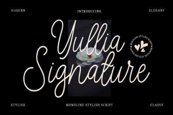 Yullia Signature: The Perfect Script Font for Handmade Product Labels